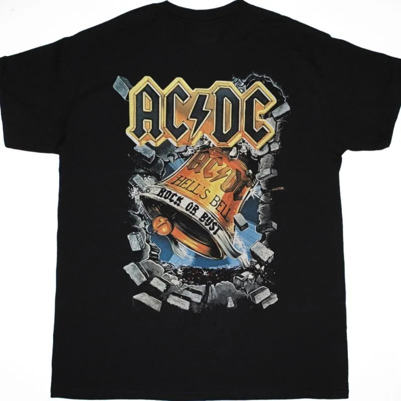 ACDC HELLS BELLS ROCK OR BUST Remera